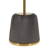 Tavolino da Salotto Grigio oro Forma Rotondo Colore Ripiano Grigio 43x35x43h cm, Materiale Struttura in Plastica - Kep