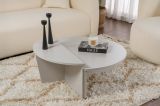 Tavolino da Salotto Grigio Peso Massimo Supportato 15 kg Forma Ovale 90x60x35h cm, Materiale Piano in Legno Nobilitato - Mansue