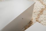 Tavolino da Salotto Grigio Peso Massimo Supportato 15 kg Forma Ovale 90x60x35h cm, Materiale Piano in Legno Nobilitato - Mansue