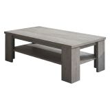 Tavolino da Salotto Grigio Rovere Grigio un Vano Forma Rettangolare 130x67x41h cm, Sfumatura Colore Ripiano Rovere Grigio - Carlazzo