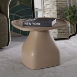 Tavolino da Salotto Grigio Tortora Adatto per Indoor-outdoor Angoli Arrotondati Forma Quadrato 48x48x38h cm, Colore Ripiano Grigio - Derben
