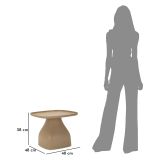 Tavolino da Salotto Grigio Tortora Adatto per Indoor-outdoor Angoli Arrotondati Forma Quadrato 48x48x38h cm, Colore Ripiano Grigio - Derben
