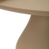 Tavolino da Salotto Grigio Tortora Adatto per Indoor-outdoor Angoli Arrotondati Forma Quadrato 48x48x38h cm, Colore Ripiano Grigio - Derben