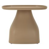 Tavolino da Salotto Grigio Tortora Adatto per Indoor-outdoor Angoli Arrotondati Forma Quadrato 48x48x38h cm, Colore Ripiano Grigio - Derben