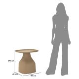 Tavolino da Salotto Grigio Tortora Adatto per Indoor-outdoor Forma Quadrato 48x48x50h cm, Colore Ripiano Grigio - Inhamb