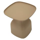 Tavolino da Salotto Grigio Tortora Adatto per Indoor-outdoor Forma Quadrato 48x48x50h cm, Colore Ripiano Grigio - Inhamb
