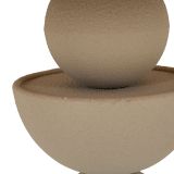 Tavolino da Salotto Grigio Tortora Trasparente Forma Rotondo Colore Ripiano Trasparente 41x41x42h cm, Materiale Struttura in Vetro - Fameso