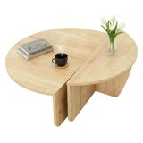 Tavolino da salotto irregolare rovere 90x90x35h cm - Azim