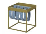 Tavolino da salotto Kamen, Portariviste per divano, Ripiano da soggiorno, 35x40 h35 cm, Verde