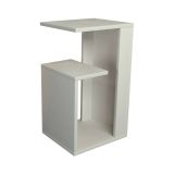 Tavolino da salotto Kochab, Tavolo basso da soggiorno, Ripiano da caffè, Tavolino per divano, 35x30h60 cm, Bianco