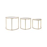 Tavolino da salotto Laetitia, Tavolo basso da caffè, Portariviste per divano, Ripiano da soggiorno, 60x60 h50 cm, Oro