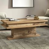 Tavolino da Salotto Marrone Acero Forma Rettangolare Materiale Piano in Legno Nobilitato 100x55x42h cm, Colore Ripiano Marrone Made in Italy - Iside