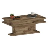 Tavolino da Salotto Marrone Acero Luce led Forma Rettangolare 100x55x42h cm, Colore Ripiano Marrone Made in Italy - Iside