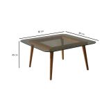 Tavolino da Salotto Marrone Bronzo Effetto Fume Forma Rettangolare 80x80x40h cm, Sfumatura Colore Struttura Bronzo - Mezzagno