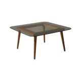 Tavolino da Salotto Marrone Bronzo Effetto Fume Forma Rettangolare 80x80x40h cm, Sfumatura Colore Struttura Bronzo - Mezzagno