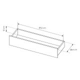 Tavolino da Salotto Marrone Chiaro Marrone Rovere un Cassetto un Vano 96x40x43h cm, Forma Rettangolare - Karisasa