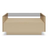 Tavolino da Salotto Marrone Chiaro Marrone Rovere un Cassetto un Vano 96x40x43h cm, Forma Rettangolare - Karisasa