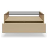 Tavolino da Salotto Marrone Chiaro Marrone Rovere un Cassetto un Vano 96x40x43h cm, Forma Rettangolare - Karisasa
