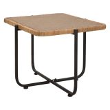 Tavolino da Salotto Marrone Nero Effetto Rattan Forma Rettangolare 75x55x47h cm, Colore Ripiano Marrone - Fali