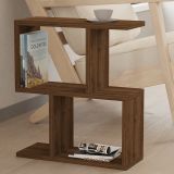 Tavolino da Salotto Marrone Noce 2 Vani Forma Rettangolare 45x17x51h cm, Sfumatura Colore Ripiano Noce - Flero