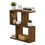 Tavolino da Salotto Marrone Noce 2 Vani Forma Rettangolare 45x17x51h cm, Sfumatura Colore Ripiano Noce - Flero
