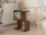 Tavolino da Salotto Marrone Noce 2 Vani Forma Rettangolare 45x17x51h cm, Sfumatura Colore Ripiano Noce - Flero