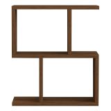 Tavolino da Salotto Marrone Noce 2 Vani Forma Rettangolare 45x17x51h cm, Sfumatura Colore Ripiano Noce - Flero