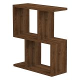 Tavolino da Salotto Marrone Noce 2 Vani Forma Rettangolare 45x17x51h cm, Sfumatura Colore Ripiano Noce - Flero