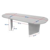Tavolino da Salotto Marrone Noce Beige Marmo Forma Rettangolare Materiale Piano in Legno Nobilitato 130x65x40h cm, Colore Ripiano Beige - Dozza
