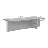 Tavolino da Salotto Marrone Noce Bianco Marmo Forma Rettangolare Materiale Piano in Legno Nobilitato 120x45x30h cm, Colore Ripiano Bianco - Marmorito