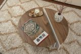 Tavolino da Salotto Marrone Noce Bianco Portariviste Forma Rettangolare 90x60x35h cm, Colore Ripiano Marrone - Mansue