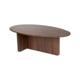 Tavolino da Salotto Marrone Noce Forma Ovale Materiale Piano in Legno Nobilitato 120x65x40h cm, Colore Ripiano Marrone - Parona
