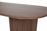 Tavolino da Salotto Marrone Noce Forma Ovale Materiale Piano in Legno Nobilitato 130x65x40h cm, Colore Ripiano Marrone - Dozza