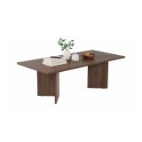 Tavolino da Salotto Marrone Noce Forma Rettangolare Materiale Piano in Legno Nobilitato 119x60x40h cm, Colore Ripiano Marrone - Turate