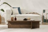 Tavolino da Salotto Marrone Noce Forma Rettangolare Materiale Piano in Legno Nobilitato 120x45x30h cm, Colore Ripiano Marrone - Marmorito