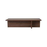 Tavolino da Salotto Marrone Noce Forma Rettangolare Materiale Piano in Legno Nobilitato 120x45x30h cm, Colore Ripiano Marrone - Marmorito