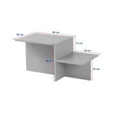 Tavolino da Salotto Marrone Noce Forma Rettangolare Materiale Piano in Legno Nobilitato 80x40x40h cm, Colore Ripiano Marrone - Lomagna