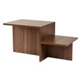 Tavolino da Salotto Marrone Noce Forma Rettangolare Materiale Piano in Legno Nobilitato 80x40x40h cm, Colore Ripiano Marrone - Lomagna