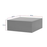 Tavolino da Salotto Marrone Noce Forma Rettangolare Materiale Piano in Legno Nobilitato 90x90x35h cm, Colore Ripiano Marrone - Nofaraka