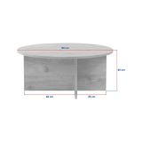 Tavolino da Salotto Marrone Noce Forma Rotondo Materiale Piano in Legno Nobilitato 90x90x40h cm, Colore Ripiano Marrone - Simbario