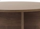 Tavolino da Salotto Marrone Noce Forma Rotondo Materiale Piano in Legno Nobilitato 90x90x40h cm, Colore Ripiano Marrone - Simbario