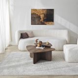 Tavolino da Salotto Marrone Noce Modulabile Forma Triangolare 90x60x35h cm, Sfumatura Colore Ripiano Noce - Saraceno