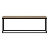 Tavolino da Salotto Marrone Noce Nero Forma Rettangolare Materiale Piano in Legno Nobilitato 120x60x42h cm, Sfumatura Colore Struttura Noce - Arcella