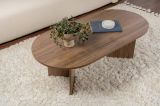 Tavolino da Salotto Marrone Noce Peso Massimo Supportato 20 kg Forma Rettangolare 119x60x40h cm, Sfumatura Colore Ripiano Noce - Elain