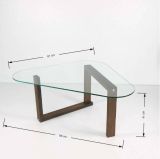 Tavolino da Salotto Marrone Noce Portariviste Forma Ovale 96x81x41h cm, Sfumatura Colore Struttura Noce - Eufrasia
