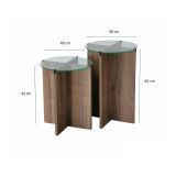 Tavolino da Salotto Marrone Noce Portariviste Forma Rettangolare 40x40x60h cm, Sfumatura Colore Struttura Noce - Ballabio