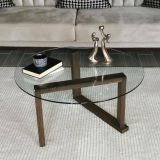 Tavolino da Salotto Marrone Noce Portariviste Forma Rettangolare 80x80x41h cm, Sfumatura Colore Struttura Noce - Ragia