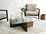 Tavolino da Salotto Marrone Noce Portariviste Forma Rettangolare 90x90x35h cm, Sfumatura Colore Struttura Noce - Dhabi