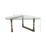 Tavolino da Salotto Marrone Noce Portariviste Forma Rettangolare 96x81x41h cm, Sfumatura Colore Struttura Noce - Messico