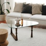 Tavolino da Salotto Marrone Noce Portariviste Forma Rettangolare 96x81x41h cm, Sfumatura Colore Struttura Noce - Messico